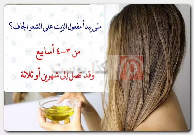 نتائج الزيت على الشعر الجاف